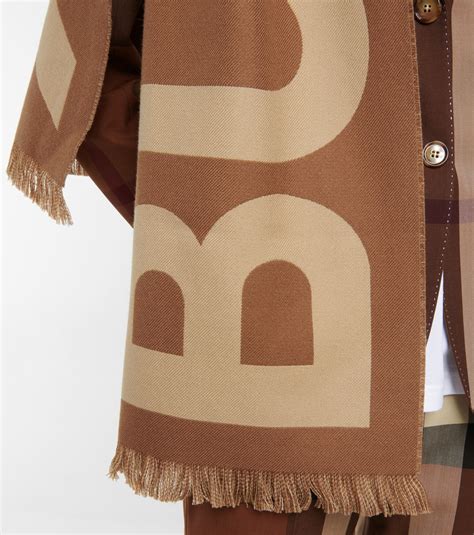 burberry big logo scarf|burberry logo wool scarf.